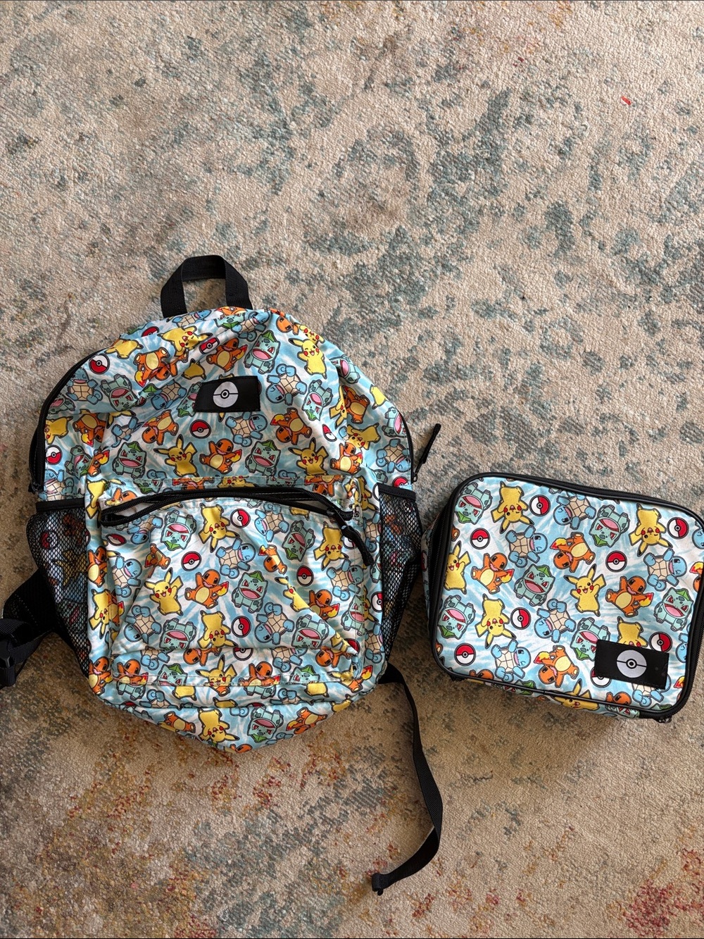 Old Navy Kids Pokémon Light Blue Backpack and Lunch Bag Set